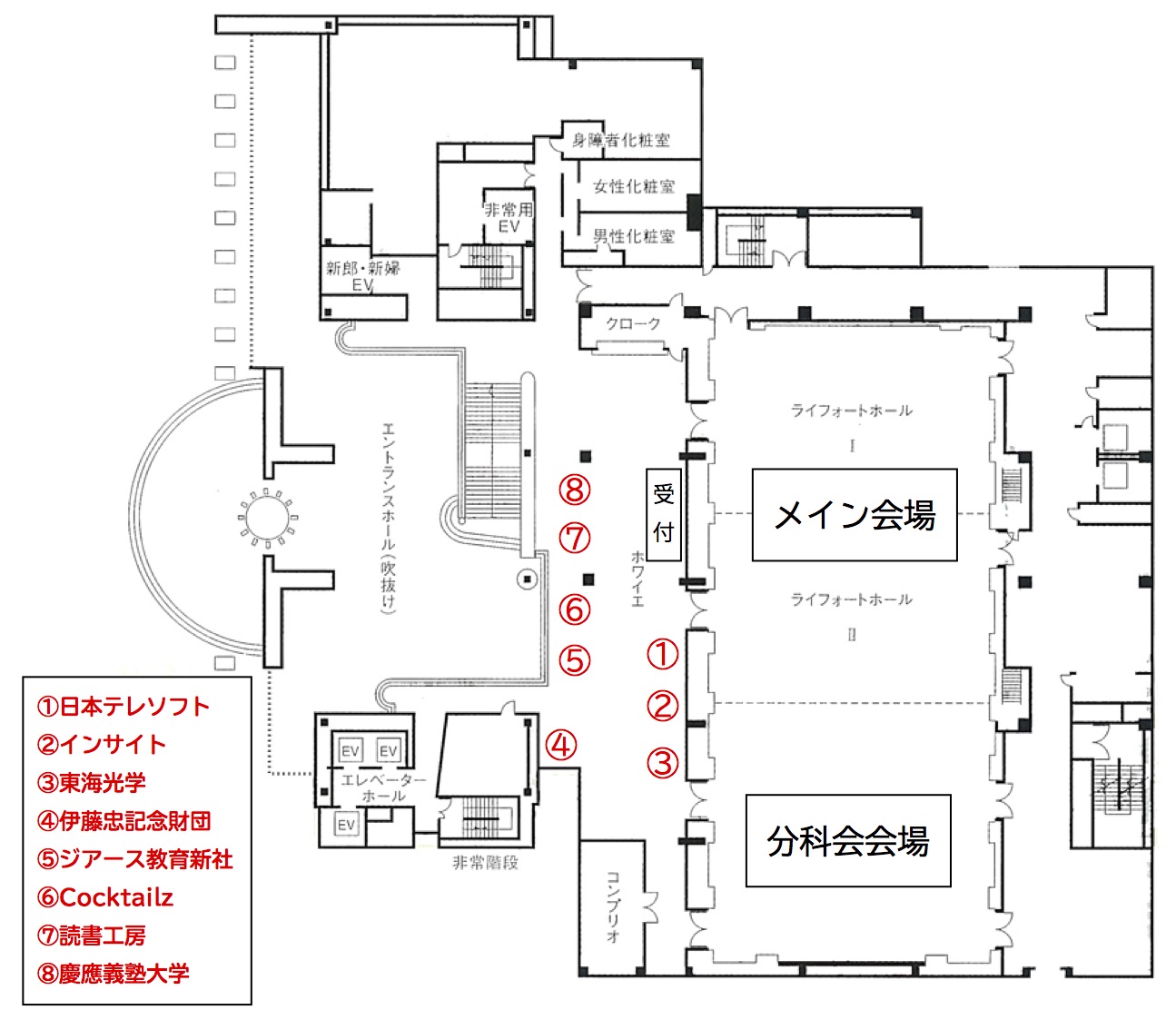 機器展示会場